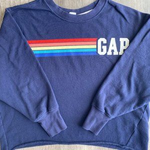 Retro Style Gap Rainbow Cropped Sweatshirt Sz.M(women's)